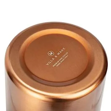 Villa & Marx Wine Chiller - Elegant Champagne Bucket with Premium Box - Insulated Wine Bottle Cooler Without Ice - Double Walled Wine Chiller Bucket, Fits and Cools All Bottles (Copper)