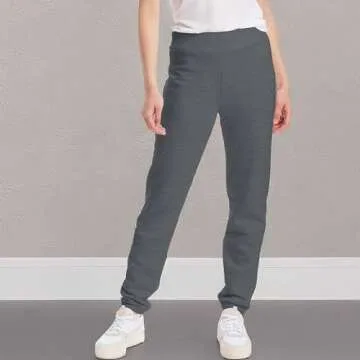 Hanes Women's EcoSmart Cinched Cuff Sweatpants, Slate Heather, Small