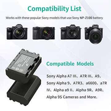 NP-FZ100 Battery Pack & Portable Charger for Sony Cameras
