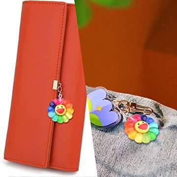 Colorful Smiley Sunflower Charms for Jewelry Crafts