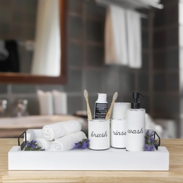 AuldHome Rustic Wood Serving Tray Perfect for Farmhouse Decor