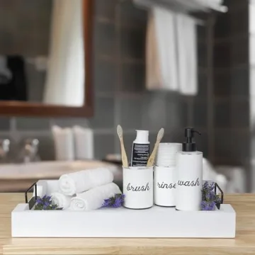 AuldHome Rustic Wood Serving Tray Perfect for Farmhouse Decor