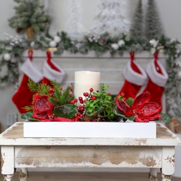 AuldHome Rustic Wood Serving Tray Perfect for Farmhouse Decor