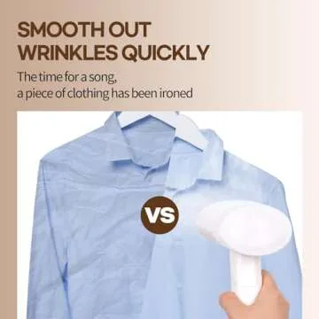 HubiCare Dual Voltage 120V - 220V Portable Handheld Steam Garment Steamer Foldable: Effortless Wrinkle Clothes Steam Iron Removal 25-Second Fast Heat-up, 1000W, Home & Travel