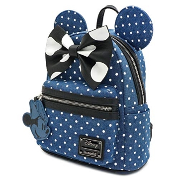 Loungefly Minnie Mouse Denim Mini Backpack for Disney Fans