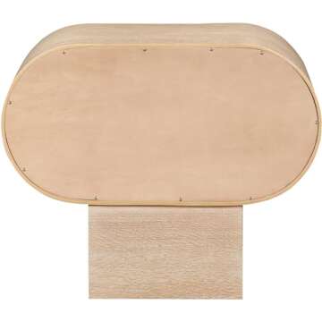 Meridian Furniture 752Natural-NS Harlow Collection Art Deco Night Stand with Rich Natural Finished Oak Veneer, 30" W x 17" D x 24" H, Natural