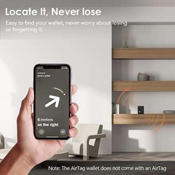 GAOCHALE Minimalist AirTag Wallet for Men in Leather