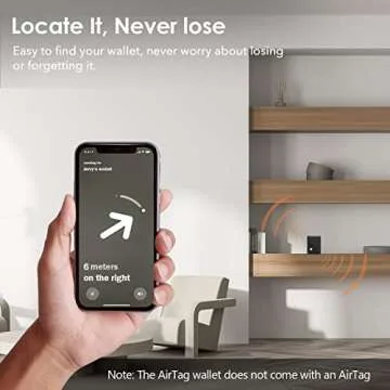 GAOCHALE Minimalist AirTag Wallet for Men in Leather