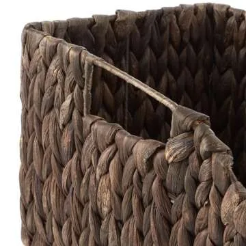 Casafield Water Hyacinth Pantry Baskets Set for Home Organization