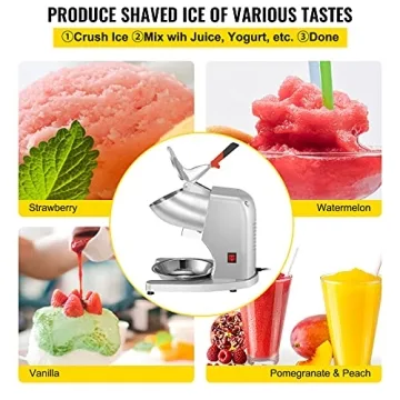 VEVOR 300W Electric Ice Shaver Dual Blade Snow Cone Maker