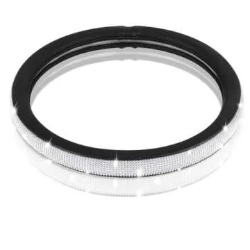 HAOKAY Premium Car Black Bling Steering Wheel Cover for Women Girls, Cute Leather Diamond Steering Wheel Cover with Crystal Rhinestones, Breathable, Universal Fit 14.5-15 Inch Bling Car Accessories