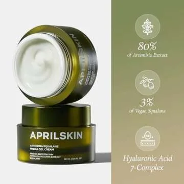 APRILSKIN Artemisia Squalane Hydra Gel Cream | Dry, Sensitive, Acne-Prone Skin | Vegan, Cruelty Free...