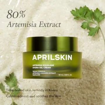 APRILSKIN Artemisia Squalane Hydra Gel Cream | Dry, Sensitive, Acne-Prone Skin | Vegan, Cruelty Free, Low pH, Soothing & Firming up | 50 ml | No sulfates and Artificial Fragrance