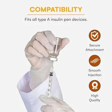 Care Touch - Insulin Syringes - 31g 5/16" - 8 mm .3 cc - 31 Gauge 5/16 Inch Syringe Insulin Needles - (Pack of 100)