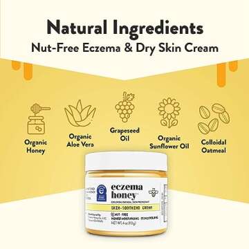 ECZEMA HONEY Nut-Free Original Skin-Soothing Cream - Honey Lotion For Dry & Sensitive Skin - Natural...