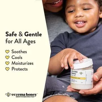 ECZEMA HONEY Nut-Free Original Skin-Soothing Cream - Honey Lotion For Dry & Sensitive Skin - Natural Eczema Cream for Adults & Kids - Itchy Relief Cream for Eczema, Psoriasis, Dermatitis & More (4 Oz)