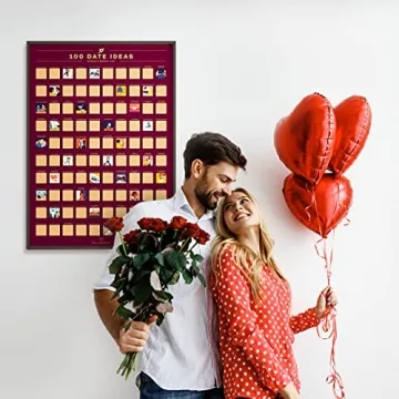 100 Dates Scratch-Off Poster Couple Adventure Challenge