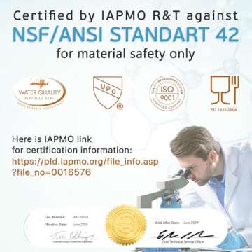 Ronaqua 1 Micron Sediment Water Filter Cartridge 10"x2.5", NSF Certified, 4-Layer Filtration for any 10-inch RO Units & Whole House Systems, Compatible with Culligan P5, AP110, WHKF-GD05, 6 Pack