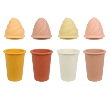 Travel-Friendly Silicone Ice Cream Sand Toys Set of 4
