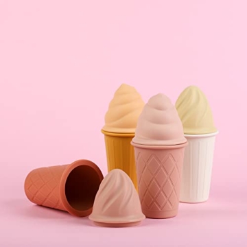 Travel-Friendly Silicone Ice Cream Sand Toys Set of 4