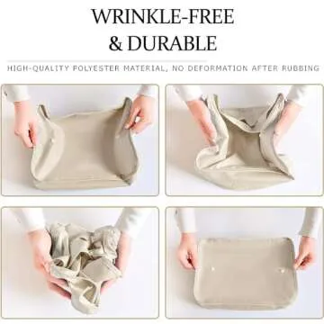 LANSKLBD 8 Set Packing Cubes for Suitcases Travel Luggage Packing Organizers,Travel Essentials Luggage Organizer for Travel Accessories Shoe Bag Tioletry Bag Laundry Bag…