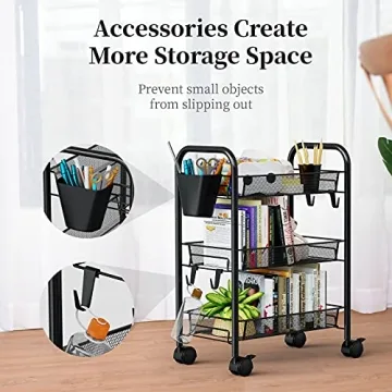 Greensen Rolling Cart for Home Office Storage Solution