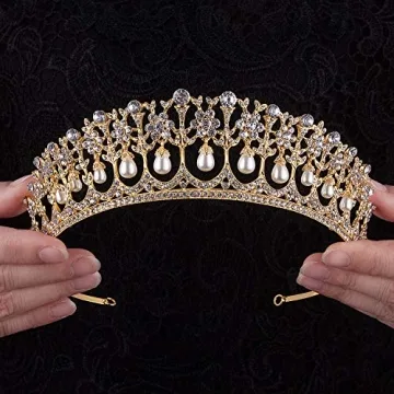CROWN GUIDE Rhinestone Tiara for Weddings and Prom