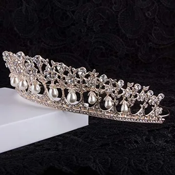 CROWN GUIDE Rhinestone Tiara for Weddings and Prom
