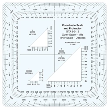 MapTools Military Style UTM MGRS Coordinate Scale Protractor