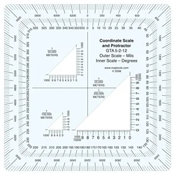 MapTools Military Style UTM MGRS Coordinate Scale Protractor