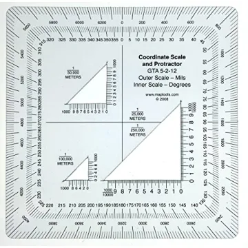 MapTools Military Style UTM MGRS Coordinate Scale Protractor