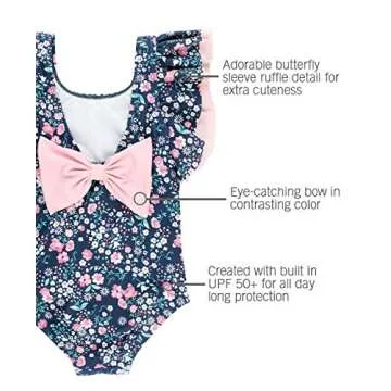 RuffleButts® Girls Moonlit Meadow Butterfly Sleeve One Piece - 4T