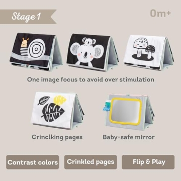 Taf Toys High Contrast Baby Book with Mirror & Teether