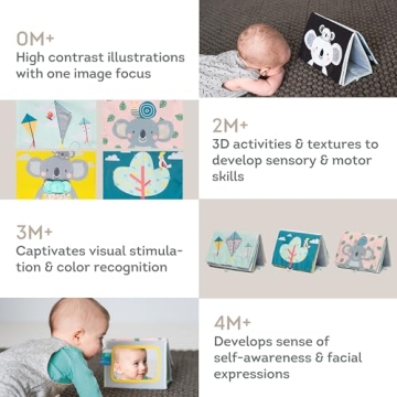 Taf Toys High Contrast Baby Book with Mirror & Teether