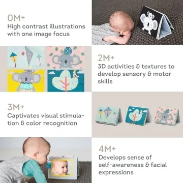 Taf Toys High Contrast Baby Book with Mirror & Teether