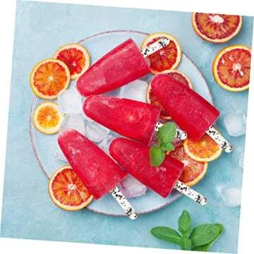 SHOWERORO 50pcs Acrylic Ice Cream Stick Pops Ice Pop Maker Ice Cream Maker Ice Cream Mixture Ice Cream Containers DIY Pan Reusable Pop Ice Mold Ice Poles Clear Giant Candy Craft Sticks Black