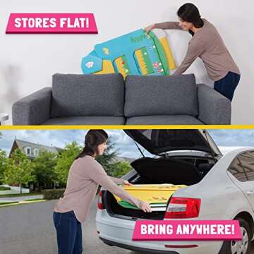 Pop2Play Toddler Playground Indoor Slide for Kids – Durable Eco-Friendly Foldaway Cardboard Slide (Sunny)