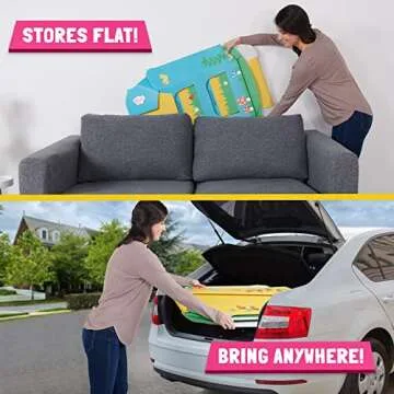 Pop2Play Toddler Playground Indoor Slide for Kids – Durable Eco-Friendly Foldaway Cardboard Slide (Sunny)