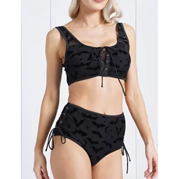 Stylish DRESSFO Women's High Waisted Bikini Set for Summer