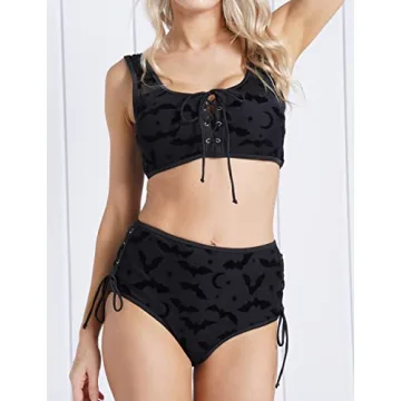 Stylish DRESSFO Women's High Waisted Bikini Set for Summer