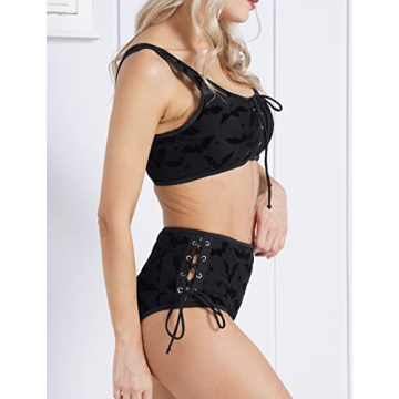 Stylish DRESSFO Women's High Waisted Bikini Set for Summer