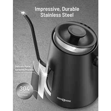 Paris Rhône Gooseneck Electric Kettle for Precise Brewing