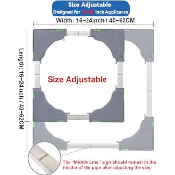 W B D WEIBIDA Appliance Dolly Cart with 4 Locking Twin Wheels Mini Fridge Stand Adjustable Furniture...