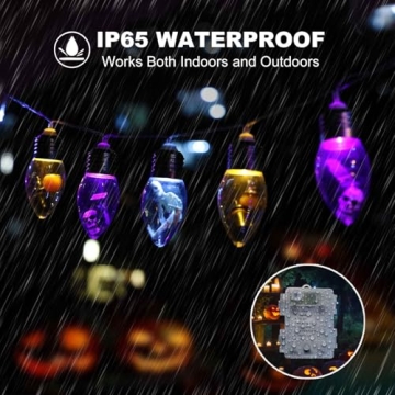 Halloween Bulb String Lights - 12 LED Battery Operated