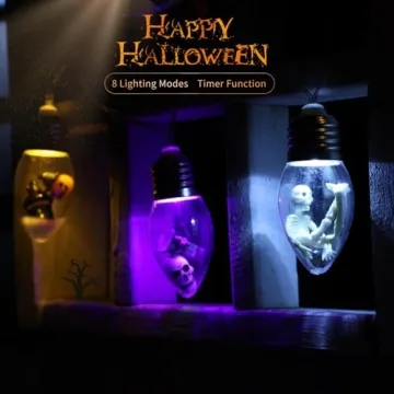 Halloween Bulb String Lights - 12 LED Battery Operated