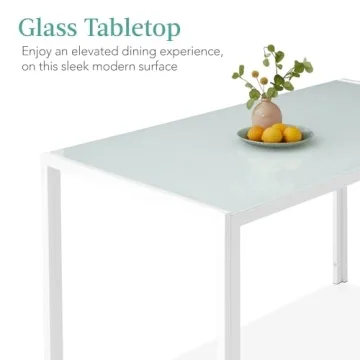 Stylish 7-Piece Glass Dining Set for Compact Spaces