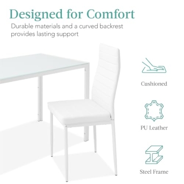 Stylish 7-Piece Glass Dining Set for Compact Spaces