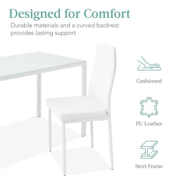 Stylish 7-Piece Glass Dining Set for Compact Spaces