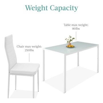 Stylish 7-Piece Glass Dining Set for Compact Spaces