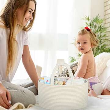 QiANBiRD Diaper Organizer - Chic Storage for Baby Essentials and Gifts